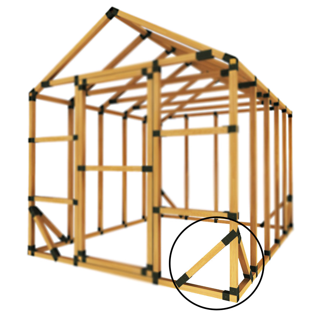 Angled Frame Structure Extra angled corner bracing - E-Z Frame Structures by C L Paks