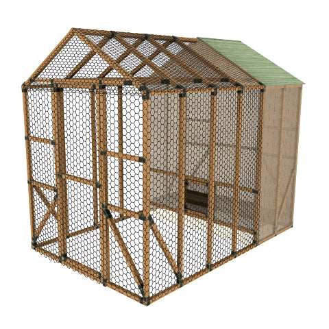 8X12 Chicken/Poultry Coop & Run Kit - E-Z Frame Structures by C L Paks